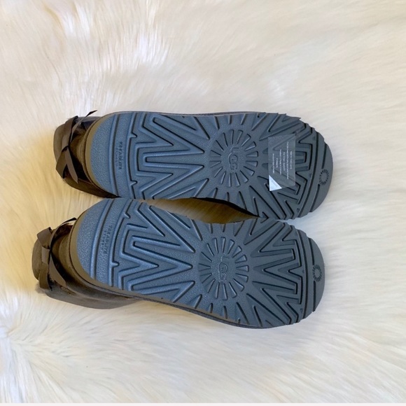 UGG Grey Mini Bailey Bow II Boots - Picture 5 of 6